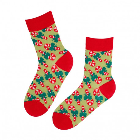 SOKISAHTEL MITRA rohelised jõulukommidega jõulusokid 444