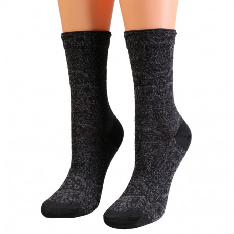 SOKISAHTEL Sarah Borghi LIZA musta värvi sädelusega sokid 662, 676