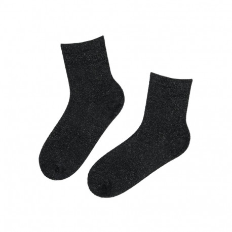 SOKISAHTEL SÄDE musta värvi sädelevad pehmed sokid 444