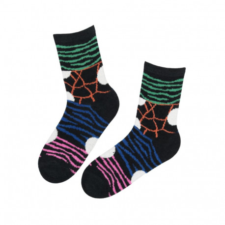 SOKISAHTEL SETT musta värvi mustrilised soojad sokid 444