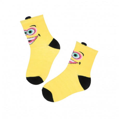SOKISAHTEL SASSO kollased puuvillased sokid lastele 438, 439
