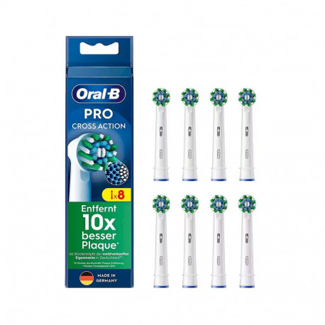 Oral-B CrossAction Replacement Brush Heads White 8 pcs