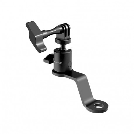PULUZ Aluminum Motorcycle Mirror Camera Mount (Black)