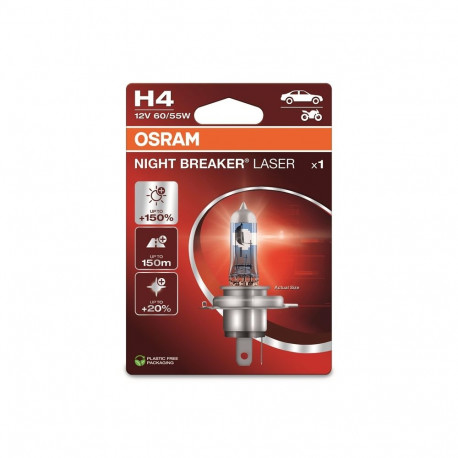 CAR LIGHT 60/55W 12V P43T 10XBLI1 H4