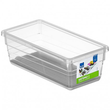 Sistemo organiseerimiskarp Organizer 2 15x7,5x5cm 8013183039189, läbipaistev/helehall
