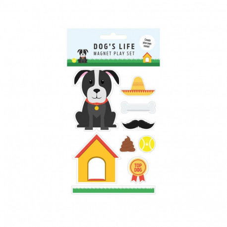 Magnets Magnet & Steel Dog Multicolour Metal 9 Pieces