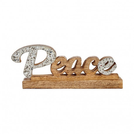 Dekoratiivkuju Krist+ Peace Hõbedane Läige 6 x 13 x 31 cm