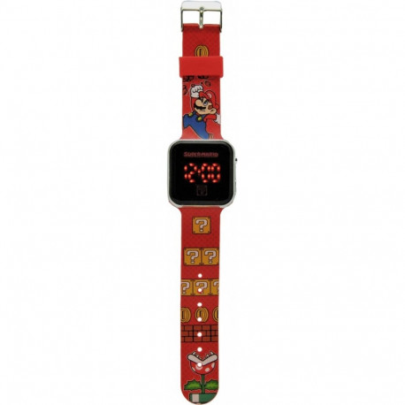 Wristwatch LED Super Mario red