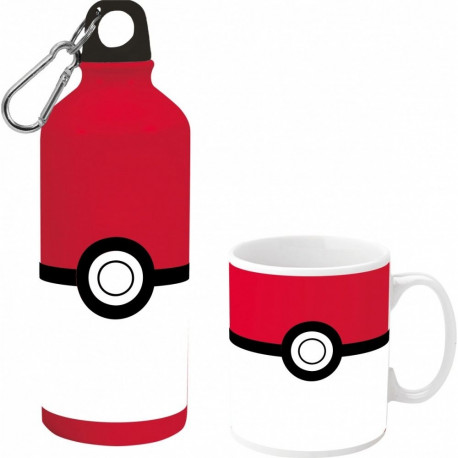 Aluminum bottle 500ml with mug set Pokemon