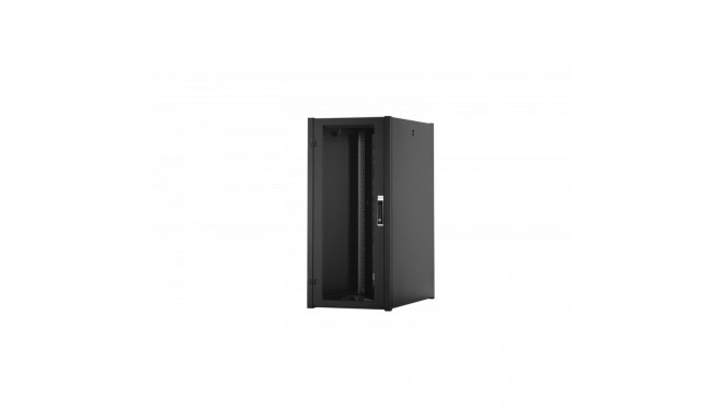 DIGITUS 19" Wall Mounting Cabinet, Soho Slim, 5U (3U + 2U), Black