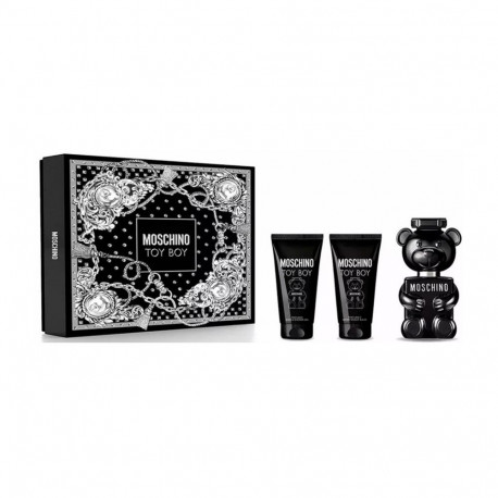 Moschino komplekt Toy Boy Eau de Parfum 50ml + lõhnastatud vannigeel 50ml + kehapalsam 1tk