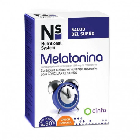 Nutritional System melatoniin 30 kapslit apelsinimaitsega