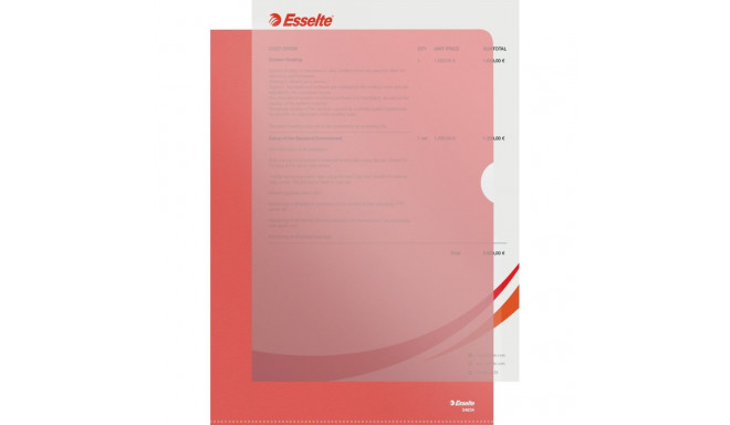 Kiletasku L-tasku A4 ESSELTE 115mic 100tk punane