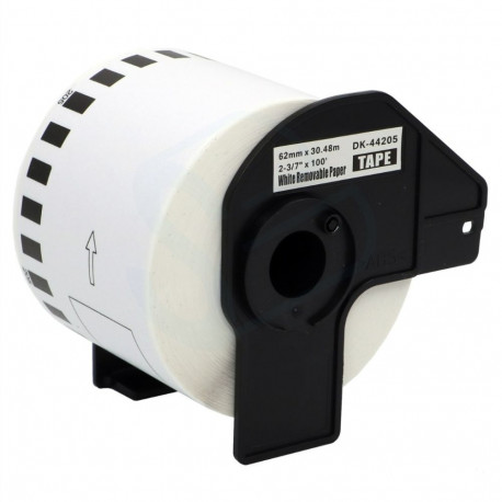 Label BROTHER DK44205 easily removable paper tape 62mm white