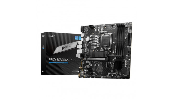 Mainboard|MSI|Intel B760 Express|LGA1700|Micro-ATX|Memory DDR5|Memory slots 4|2xPCI-Express 1x|1xPCI