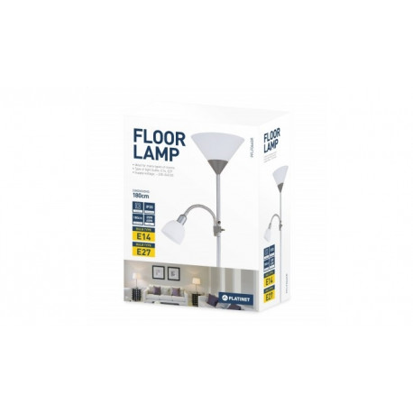 Põrandalamp Platinet PFLF066W, valge
