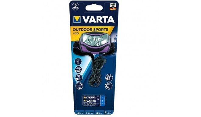 Pealamp Varta 18630 2x1W+punane LED
