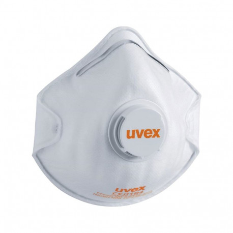 uvex silv-Air classic 2210 FFP2 NR D respirator mask – preformed shape, 360° exhalation valve, activ