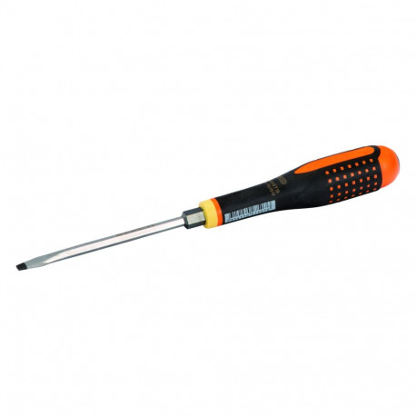Screwdriver ERGO™ slotted with 11mm hex through blade 1.2x6.5x125mm flat