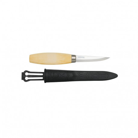 Morakniv Woodcarving Knife 106 – 82mm Laminated Carbon Steel Blade, Birch Handle, Natural