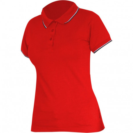 Koszulka polo damska 190g/m2, czerwona, "l", ce, lahti