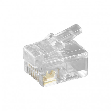 Goobay RJ12 modulaarpistik ümaratele kaablitele, 6-pin RJ12 isane (6P6C) (10 tk)