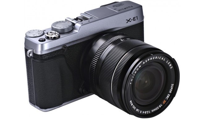Fujifilm X-E1 + 18-55mm, hõbedane