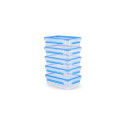 Tefal MasterSeal N10307 Rectangular Box 0.8 L Blue, Transparent 5 pc(s)