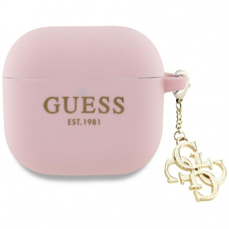 Guess GUA4LECG4P AirPods 4 kate roosa Silikoon 4G Charm