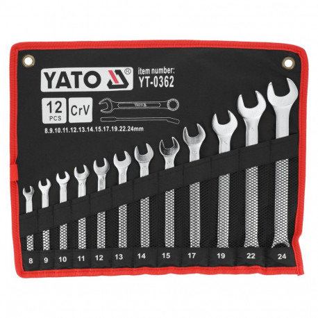 Combination Spanner Set 8-24Mm 12Pcs YT-0362 YATO
