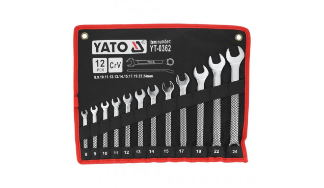 Combination Spanner Set 8-24Mm 12Pcs YT-0362 YATO