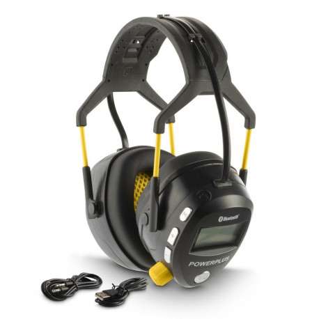 Powerplus POWX8060 Mürakaitse kõrvaklapid, Bluetooth, FM-raadio, 29dB, 1500mAh, 1680min, USB-C