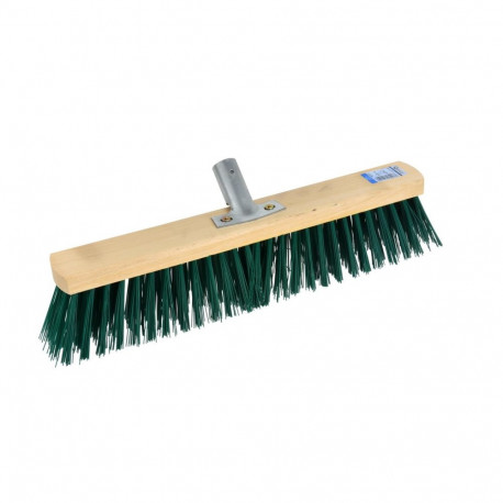 Geko street broom G66038, 40cm, with handle, nylon bristles, wood block