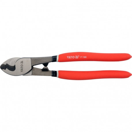 Yato cable cutter YT-1968, 240mm, 8mm, CrV 50, 55-60 HRC, 42-48 HRC, PVC handle, cold forged, blacke