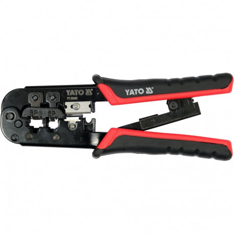 Yato Crimping Tool YT-22442, 190mm, #45 carbon steel, wire cutting, insulation stripper, CAT5 stripp