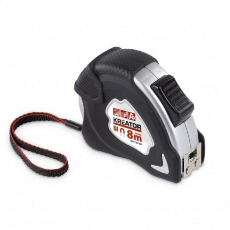 Measuring tape in aluminum rubber housing 8mx25mm Kreator
