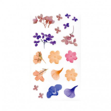 Läbipaistvad kleebised – Pastelsed lilled 54tk