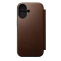 Nomad Modern Leather Folio iPhone 17 pruun