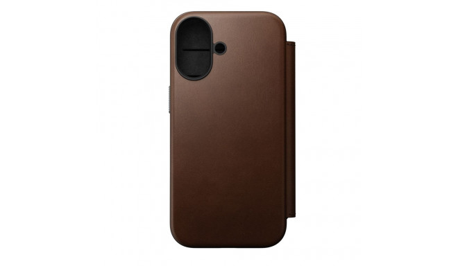Nomad Modern Leather Folio iPhone 17 pruun