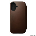 Nomad Modern Leather Folio iPhone 17 pruun