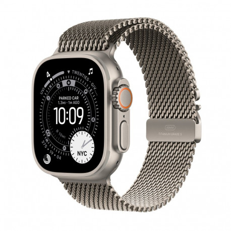 Apple Watch Ultra 3 GPS + Cellular 49mm Natural Titanium Case with Natural Titanium Milanese Loop - 