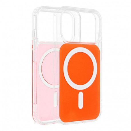 Case for Samsung S26 PLUS Clear Fusion Mag Cover compatible with MagSafe hermes orange