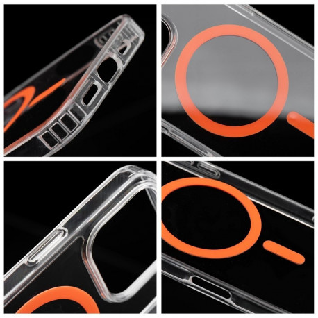 Case for Samsung S26 PLUS Drop Glue Colorful Ring Mag Cover compatible with MagSafe orange