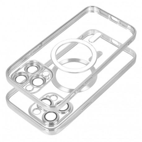 Case for Samsung S26 Electro Mag Cover compatible with MagSafe silver