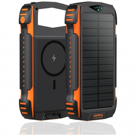 The TitanPack Rugged 20,000 mAh Solar Power Bank is a high-capacity portable charge