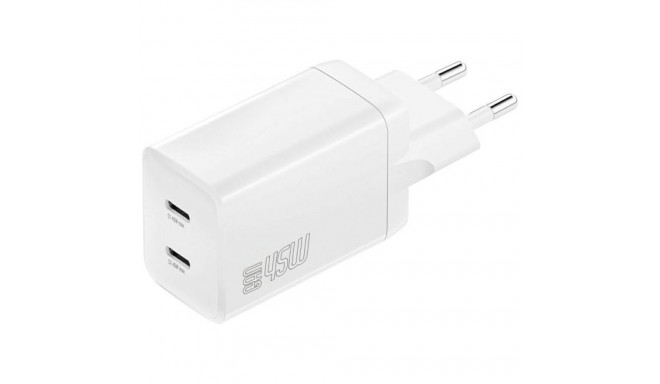 Charger PDPlug 45W 2xUSB-C white