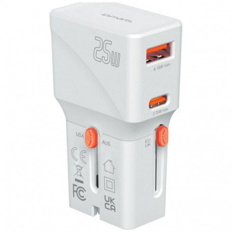 Travel charger 25W Worl d Travel 25W USB-C + A