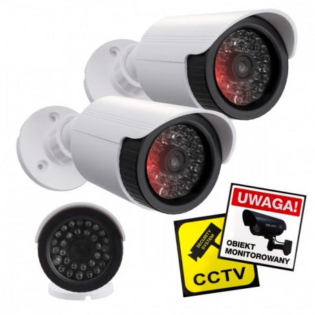 Product Title: 2-Pack Dummy Security Cameras - IR1800 Tube Style (White)
Pr