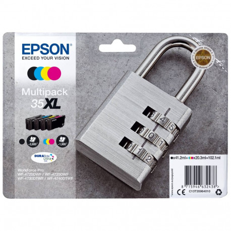 Epson tindikassettide komplekt 4-värvi 35XL DURABrite Ultra Ink (C13T35964010)