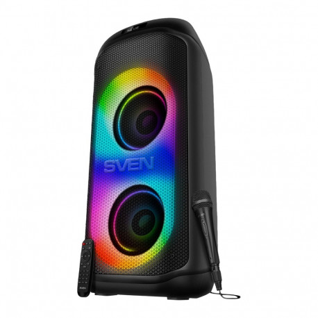 Speaker SVEN PS-1050, black (200W, TWS, Bluetooth, FM, USB, microSD, LED-display, 7200mAh)